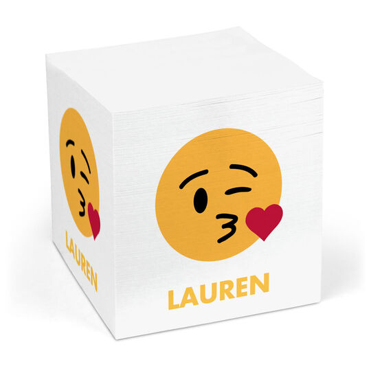 Emoji Kisses Sticky Memo Cube